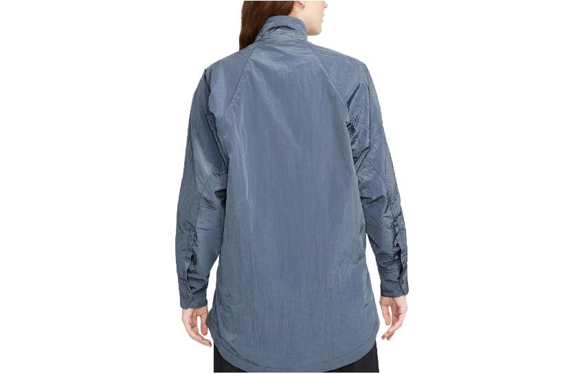 (Women) Nike  Solid Woven Shirt Jacket Stone Slate Color DR5399-491 圖 3
