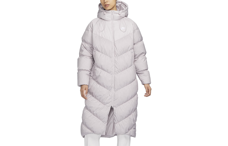 Order (W) Nike 防水連帽長版羽絨外套 灰紫色款式. FD8213-019