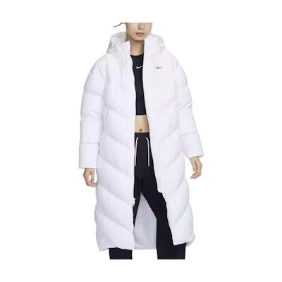 (Women) Nike White Hooded Windproof Down Jacket HF7894-100