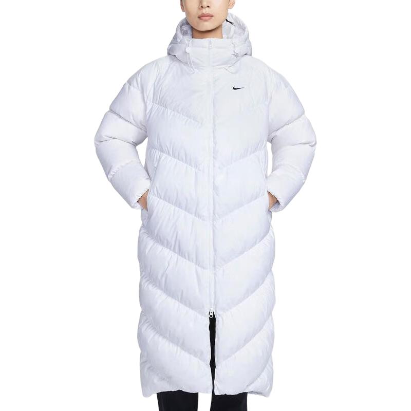 Lookbook (W) 나이키 화이트 후디 윈드프루프 다운 자켓 HF7894-100