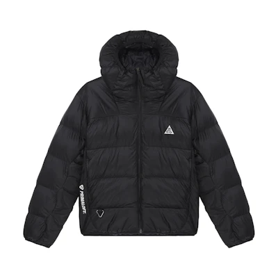 (Women) Nike ACG Black Full-Zip Hooded Jacket Long-Sleeve Cotton Coat. FB8001-010
