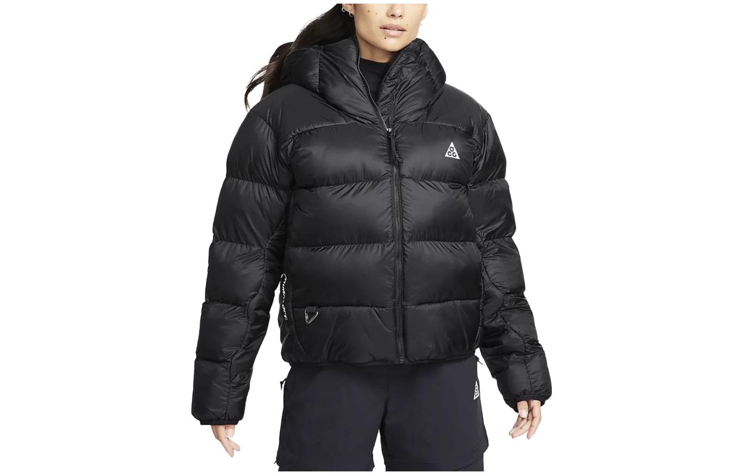 Order (Women) Nike ACG  Black Full-Zip Hooded Jacket Long-Sleeve Cotton Coat. FB8001-010