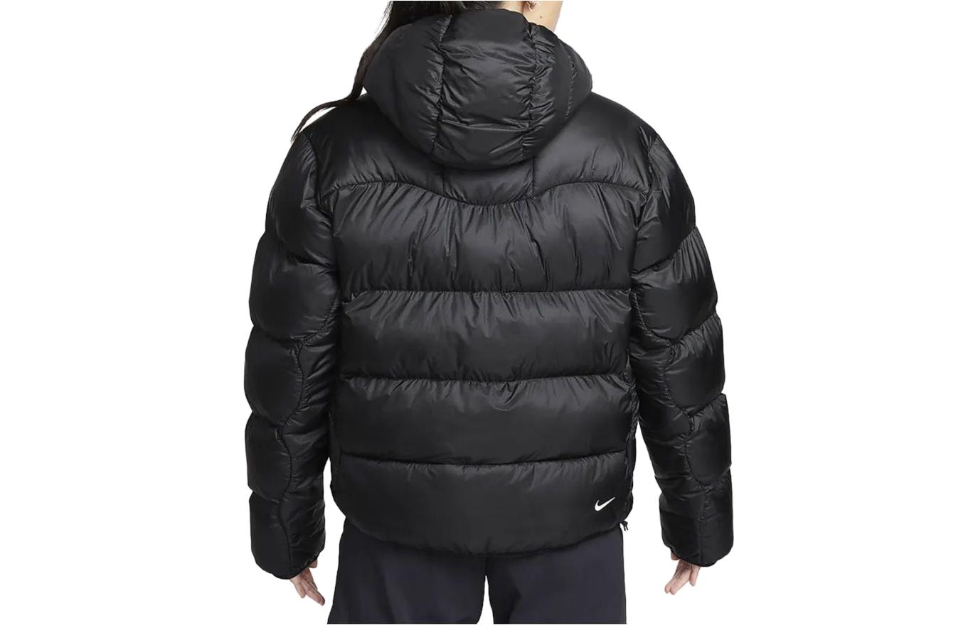 Lookbook (Women) Nike ACG  Black Full-Zip Hooded Jacket Long-Sleeve Cotton Coat. FB8001-010