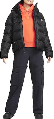 (Women) Nike ACG Black Full-Zip Hooded Jacket Long-Sleeve Cotton Coat. FB8001-010 Shop (Women) Nike ACG Black Full-Zip Hooded Jacket Long-Sleeve Cotton Coat. FB8001-010