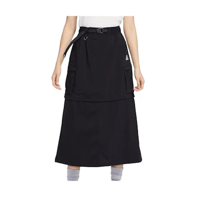 (Women) Nike ACG Black Waterproof Utility Skirt with Detachable Zipper Design. FN1970-010