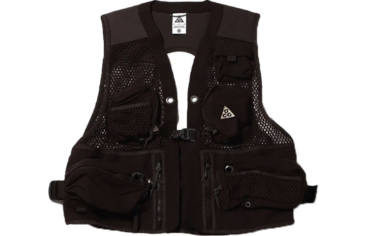 (Women) Nike ACG  Brown Green Multi-Pocket Mesh Sports Vest DN3920-220