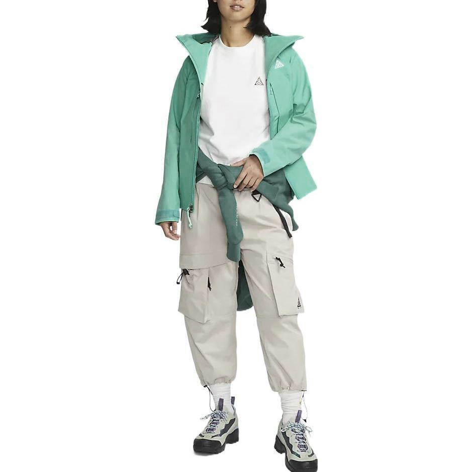 Shop (Women) Nike ACG  Light Green Embroidered Logo Hoodie Jacket. DQ6886-369