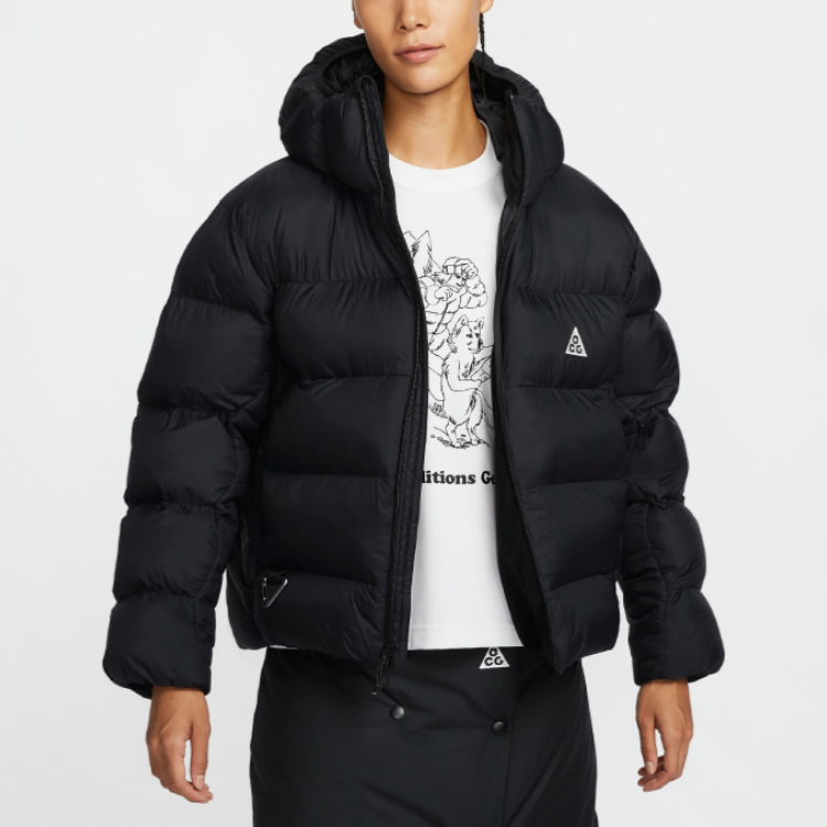 (Women) Nike ACG  Puffer Hooded Jacket Black Quilted Insulated Coat FZ6762-010 圖 5