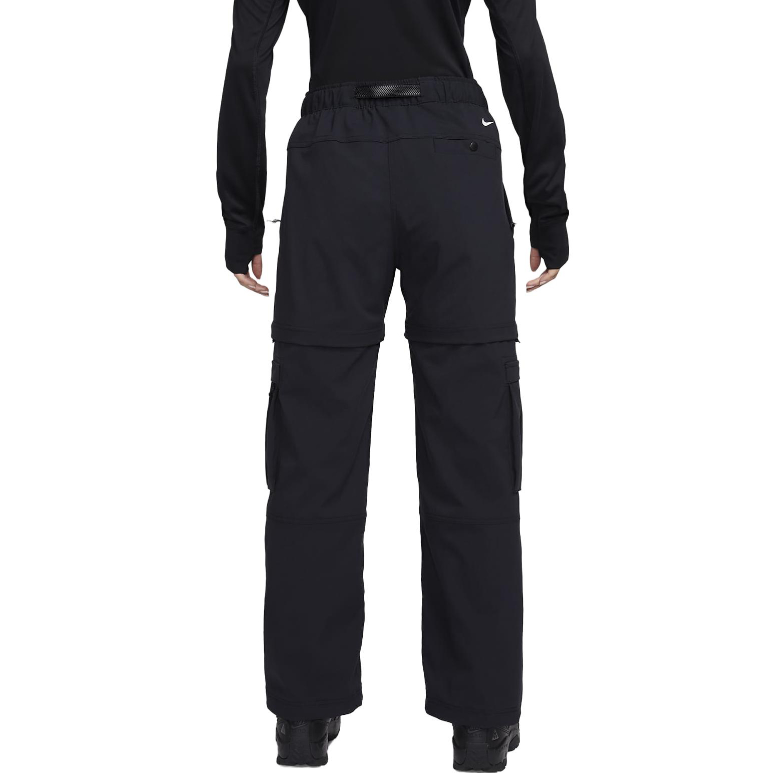 Cheap (Women) Nike ACG "Smith Summit"  Black Outdoor Cargo Pants with Removable Zippers. FB7884-010