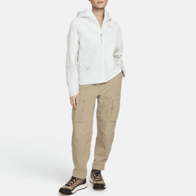 (Women) Nike ACG White Full-Zip Hoodie Jacket. DB8150-121 Shop (Women) Nike ACG White Full-Zip Hoodie Jacket. DB8150-121