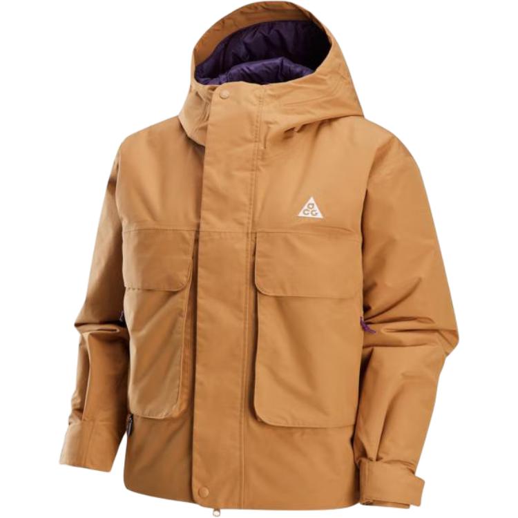 (Women) Nike ACG Skull Peak Windproof Relaxed Hoodie Jacket  Tan Brown FV7328-224