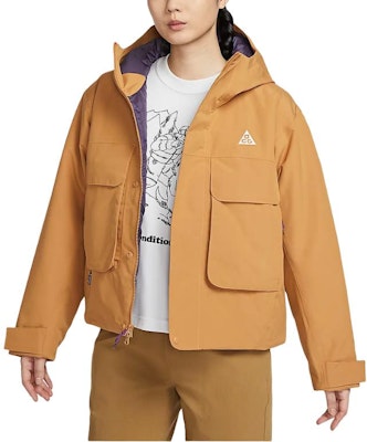 (Women) Nike ACG Skull Peak Windproof Relaxed Hoodie Jacket Tan Brown FV7328-224 Purchase (Women) Nike ACG Skull Peak Windproof Relaxed Hoodie Jacket Tan Brown FV7328-224