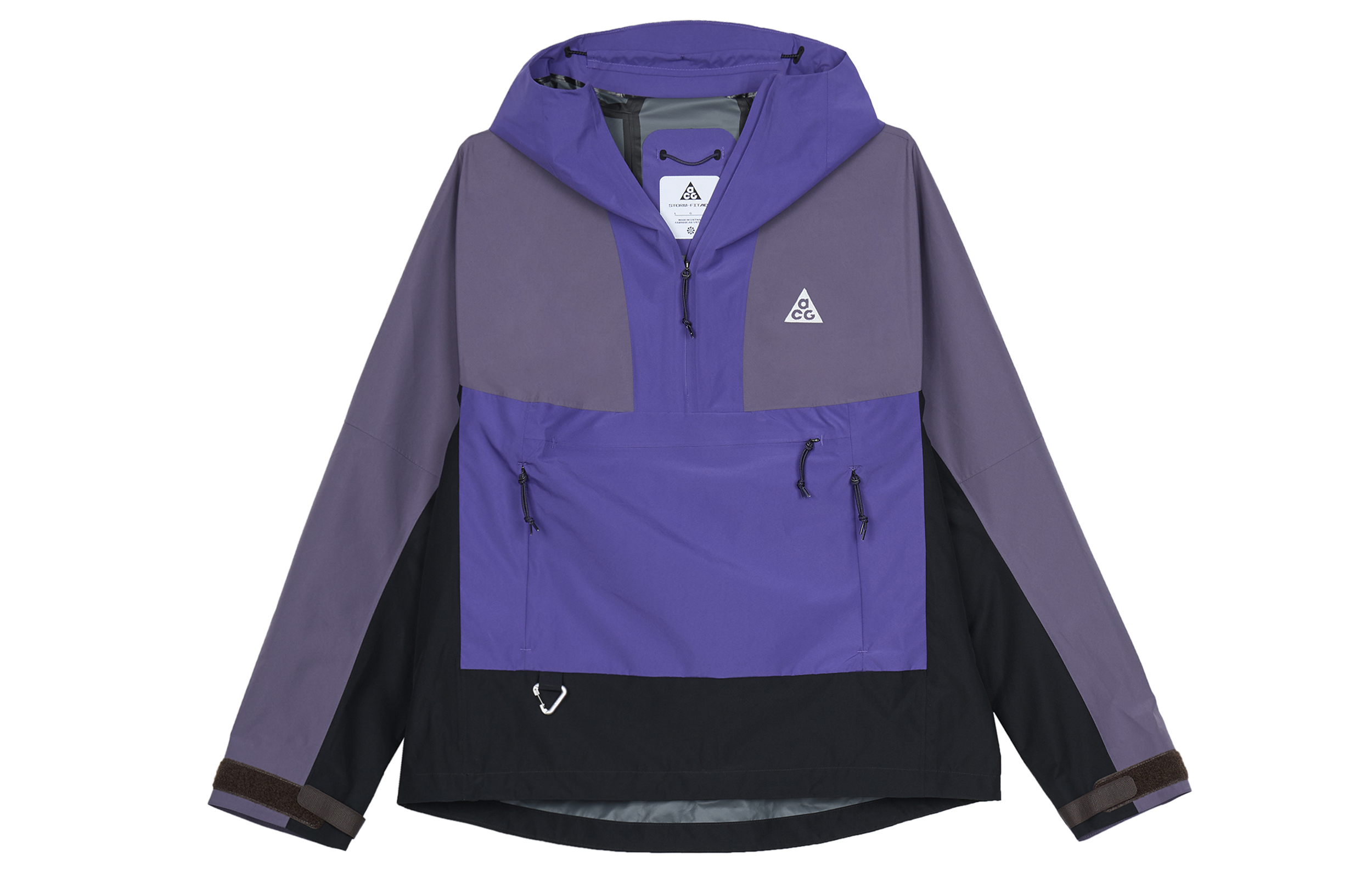(Women) Nike ACG Storm-FIT Waterproof Colorblock Half-Zip Hoodie Jacket Purple DN3913-579