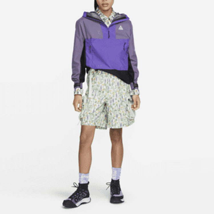 (Women) Nike ACG Storm-FIT Waterproof Colorblock Half-Zip Hoodie Jacket Purple DN3913-579 圖 4