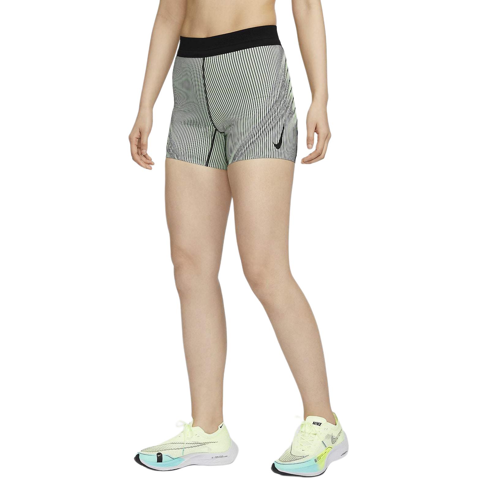 (Women) Nike AEROSWIFT Dri-FIT ADV Black Striped Mid-Rise Running Shorts FN3272-014