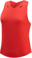 (Women) Nike AEROSWIFT Dri-FIT ADV V-Neck Breathable Sports Tank Top Red/Black FN2505-696 (Women) Nike AEROSWIFT Dri-FIT ADV V-Neck Breathable Sports Tank Top Red/Black FN2505-696