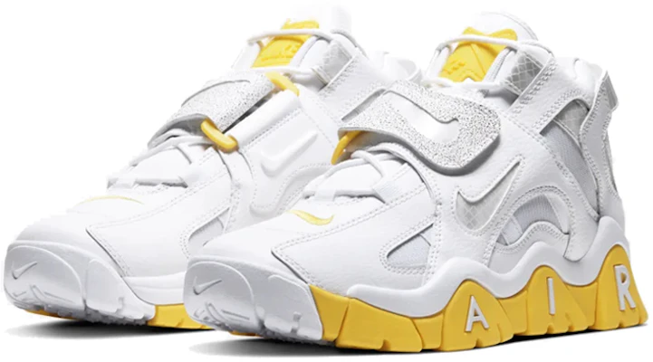 Nike Air Barrage Mid 中筒 復古籃球鞋 女款 白黃 Lookbook Nike Air Barrage Mid 中筒 復古籃球鞋 女款 白黃