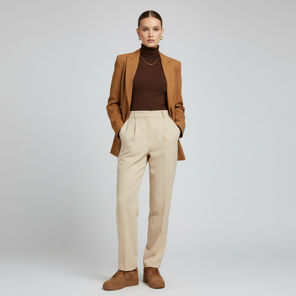 Lookbook (W) Nike Air Force 1 '07 'Cacao Wow' Lelaki Perempuan Sneakers FQ8901-259