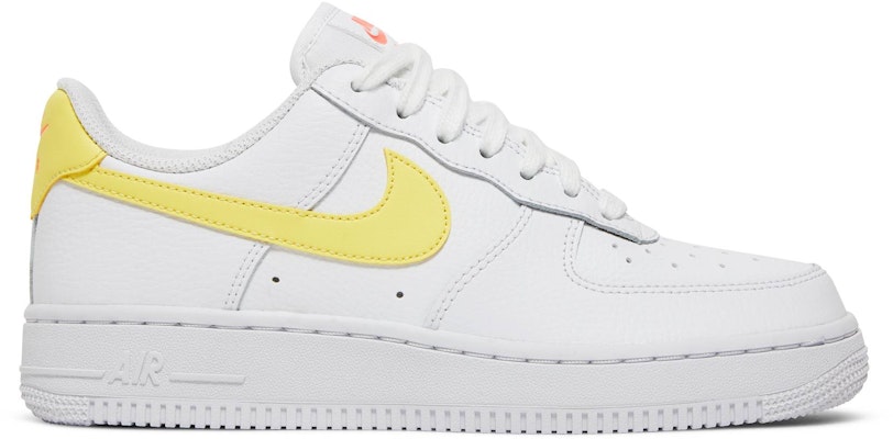 Air force 1 white bright citron best sale
