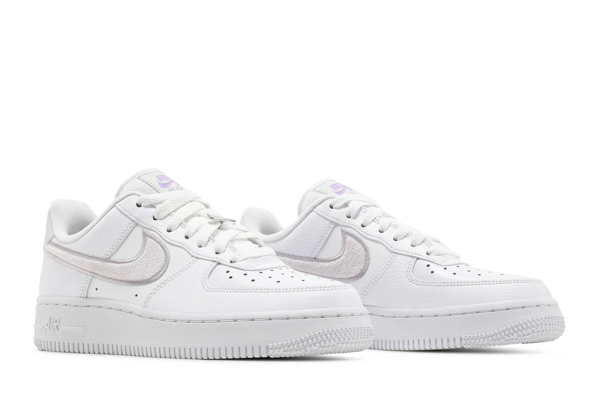 (Women) Nike Air Force 1 '07 Essential 'Chenille Swoosh - White Lilac' DN5056-100