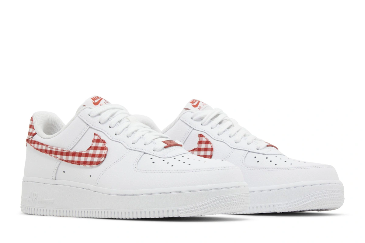 (Women) Nike Air Force 1 '07 Essential 'Mystic Red Gingham' DZ2784-101