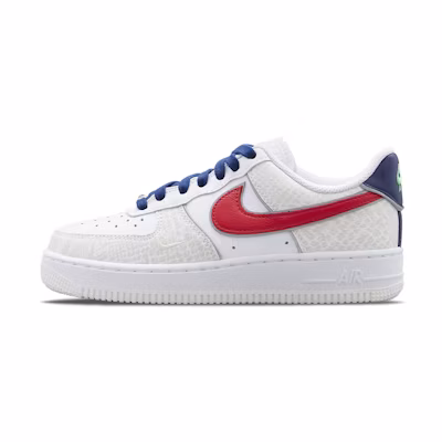 (W) Nike Air Force 1 '07 LX 'Just Do It - White University Red Snakeskin'