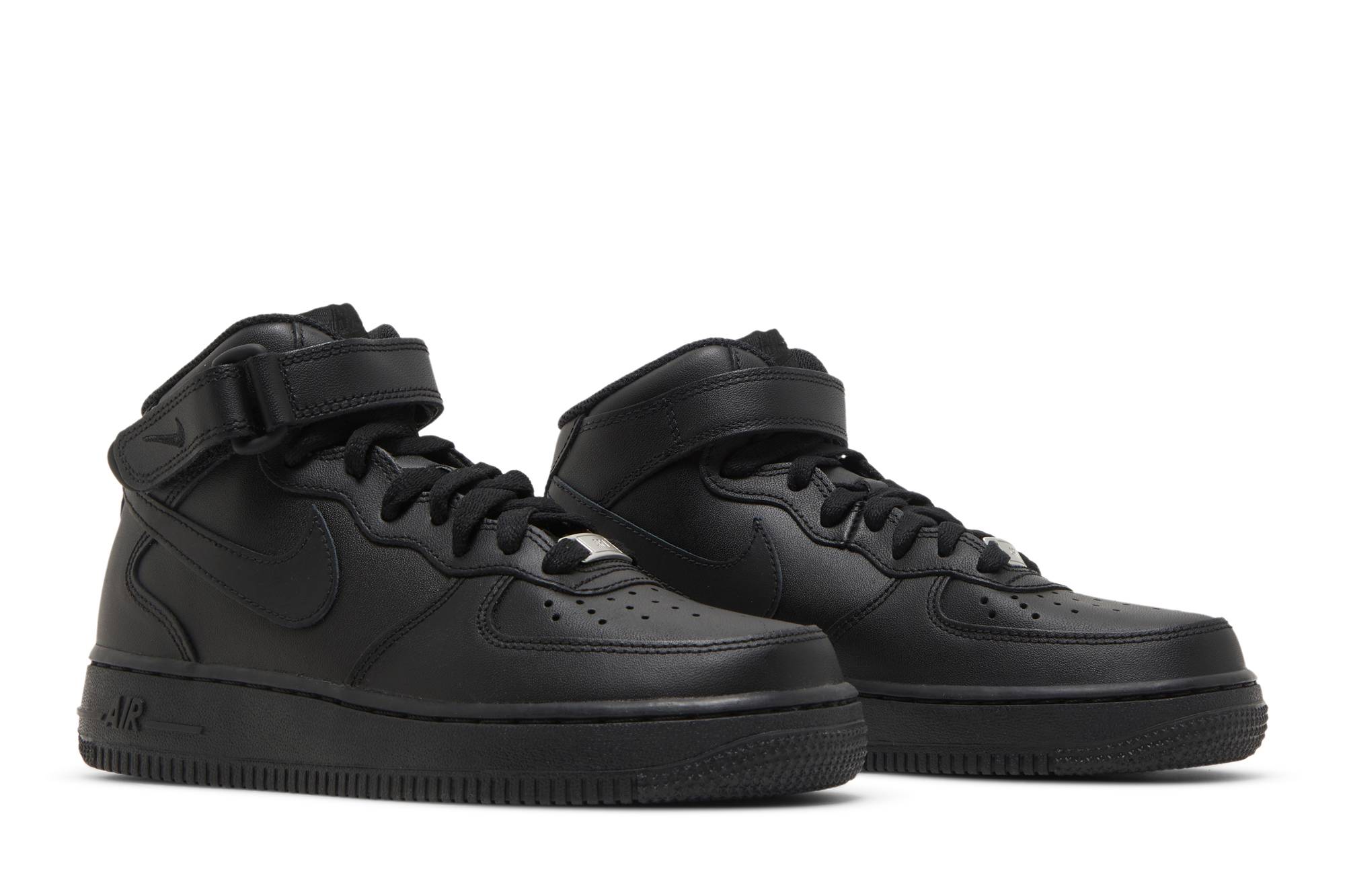 Cheap (女性) 耐吉 (Nike) Air Force 1 '07 中筒 '全黑' DD9625-001