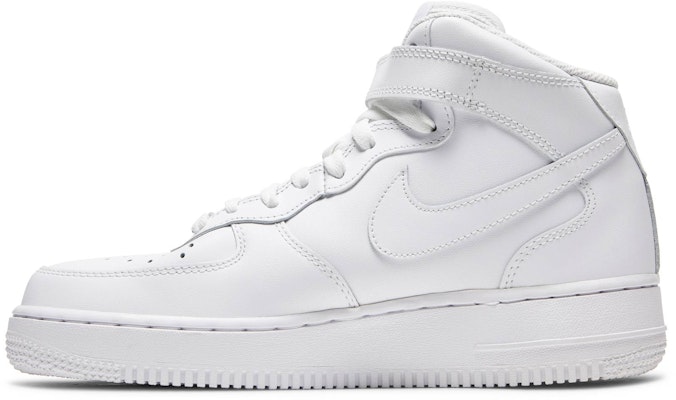 (Women) Nike Air Force 1 '07 Mid 'Triple White' DD9625-100 Lookbook (Women) Nike Air Force 1 '07 Mid 'Triple White' DD9625-100
