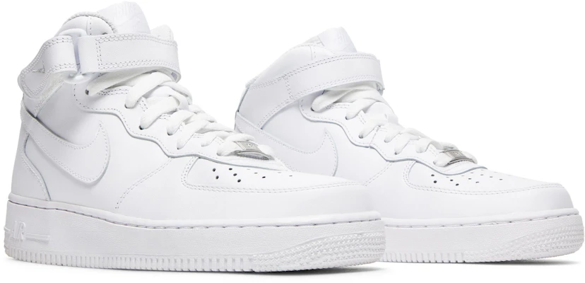 (W) ナイキ エアフォース1 '07 ミッド トリプルホワイト DD9625-100 2