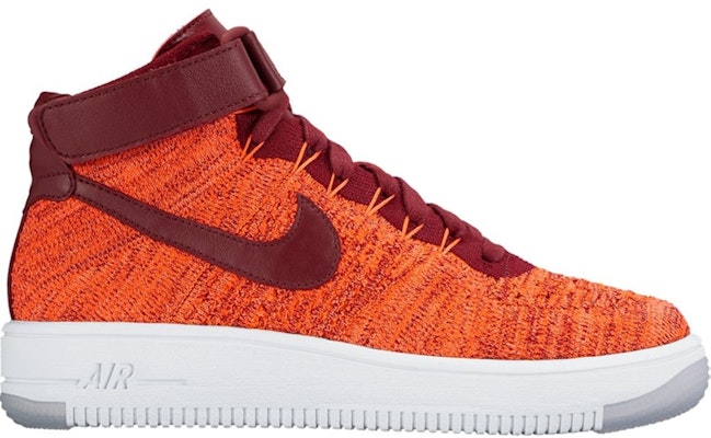 Nike air force 1 flyknit orange shop