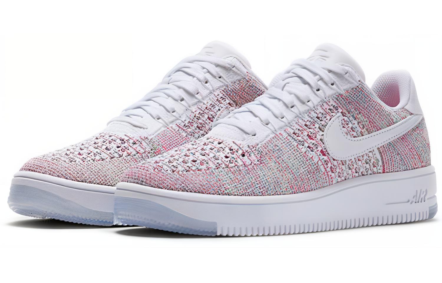Lookbook Nike Air Force 1 Flyknit Low 防滑耐磨 低幫 板鞋 女款 白粉