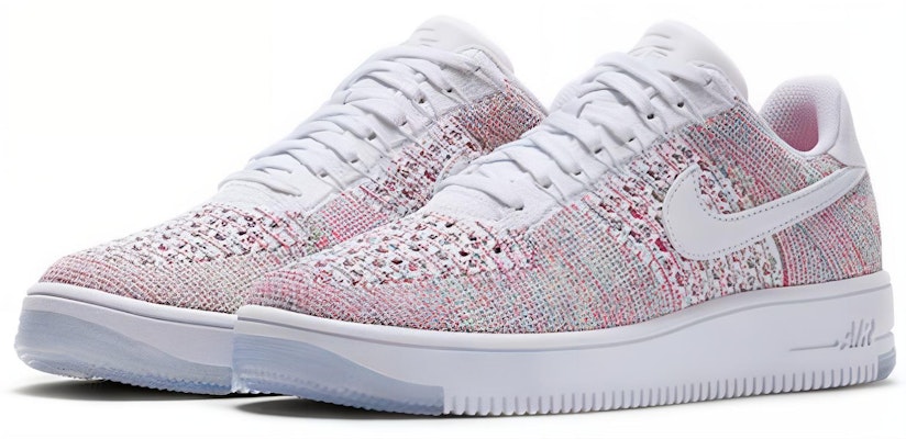 Nike Air Force 1 Flyknit Low 防滑耐磨 低幫 板鞋 女款 白粉 Lookbook Nike Air Force 1 Flyknit Low 防滑耐磨 低幫 板鞋 女款 白粉
