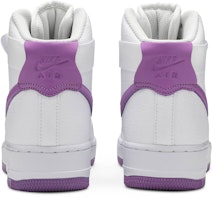 (W) 耐克空军一号高帮白色深紫丁香 334031-112 Details for (W) 耐克空军一号高帮白色深紫丁香 334031-112