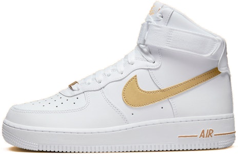 (W) Nike Air Force 1 Tinggi 'Putih Emas Metalik' DD9624-103 Buy (W) Nike Air Force 1 Tinggi 'Putih Emas Metalik' DD9624-103