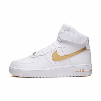 (W) Nike Air Force 1 High 'White Metallic Gold'