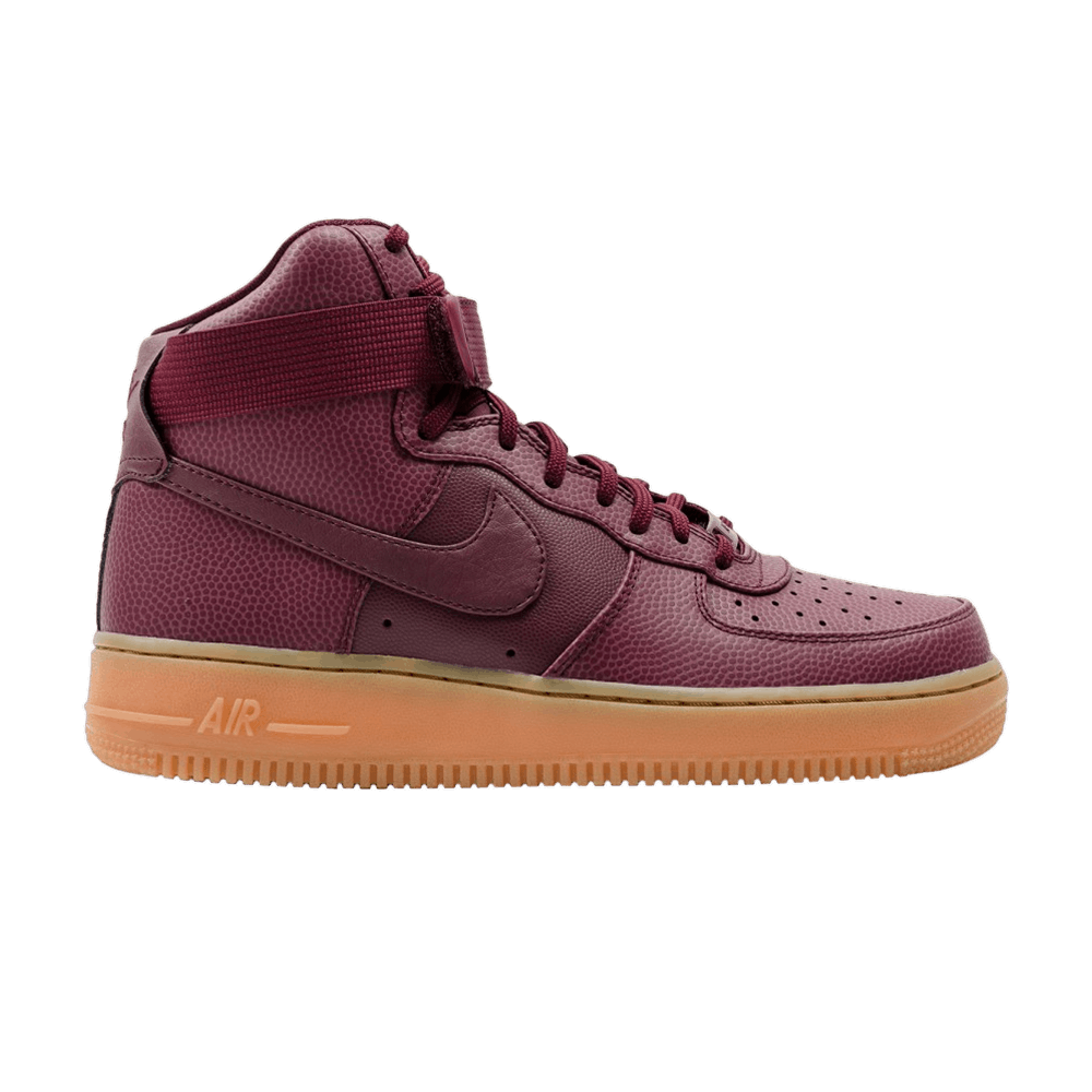 burgundy air force ones high top