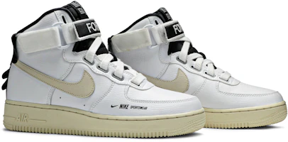 Cheap (女裝)Nike Air Force 1 高筒實用白色淡奶 AJ7311-100