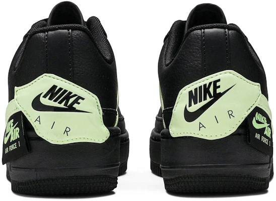 耐吉空軍一號低帮Jester XX 女鞋 黑色和微亮綠 Details for 耐吉空軍一號低帮Jester XX 女鞋 黑色和微亮綠