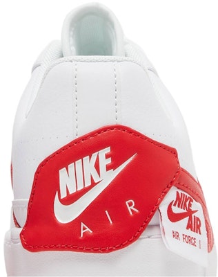 Nike air force 1 top jester white university red