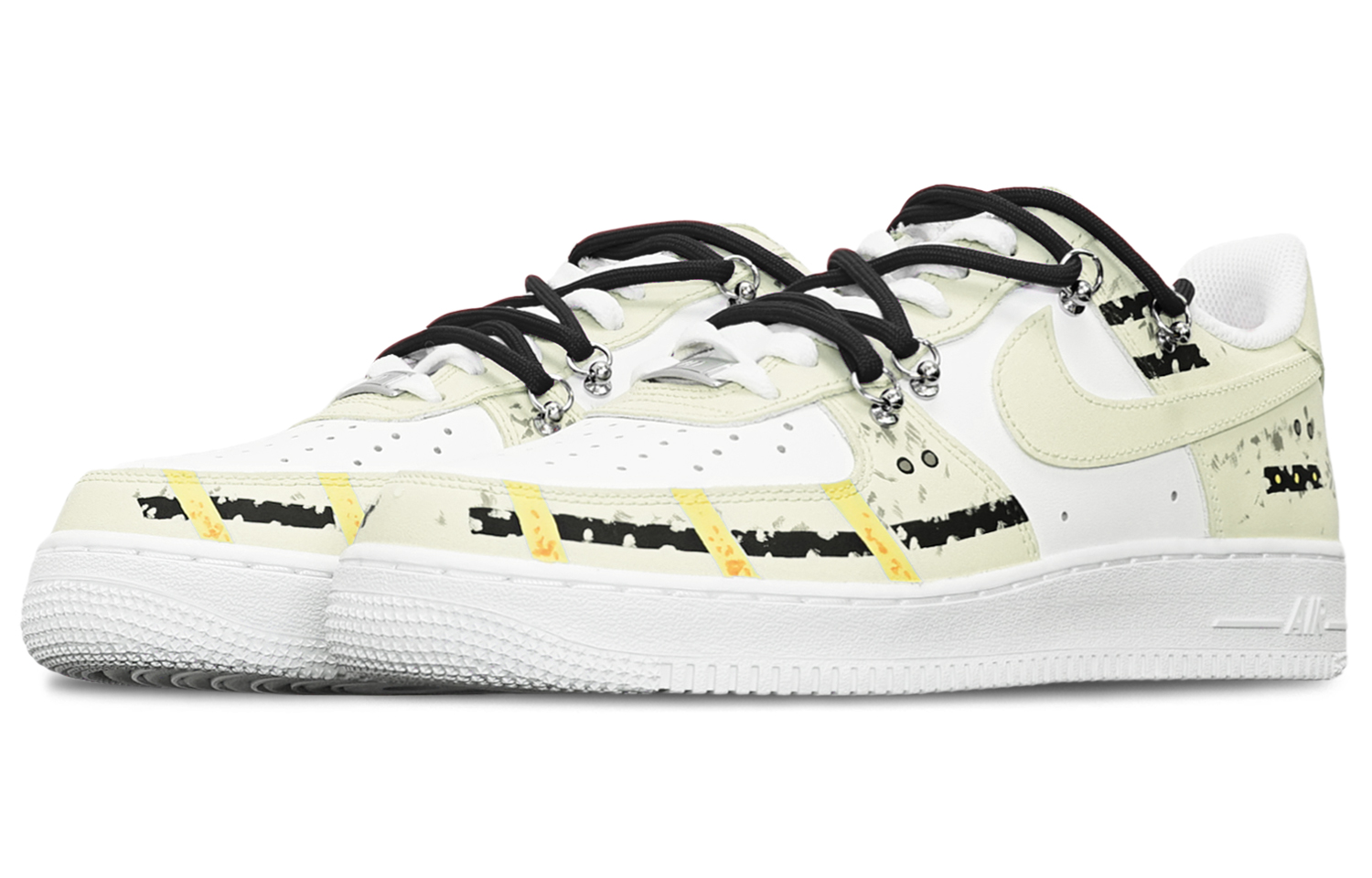 Shop 【定制球鞋】Nike Air Force 1 Low ‘07 戰損機能風 賽博朋客 椰奶 解構 防滑 低幫 板鞋 女款 米白