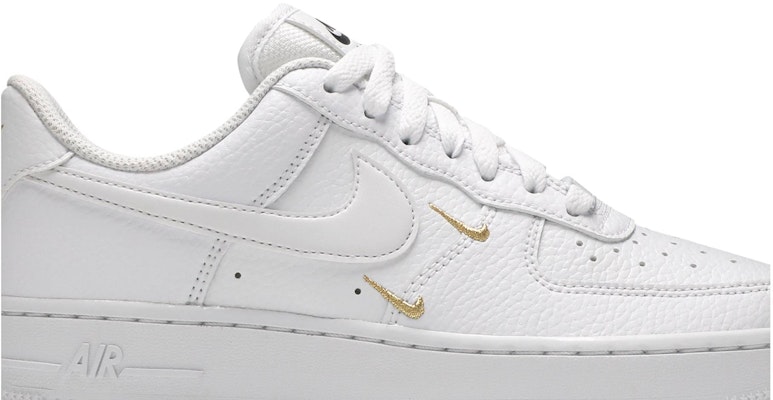 (W) Nike Air Force 1 Low '07 'Essential Putih Emas Metalik' CT1989-100 Order (W) Nike Air Force 1 Low '07 'Essential Putih Emas Metalik' CT1989-100