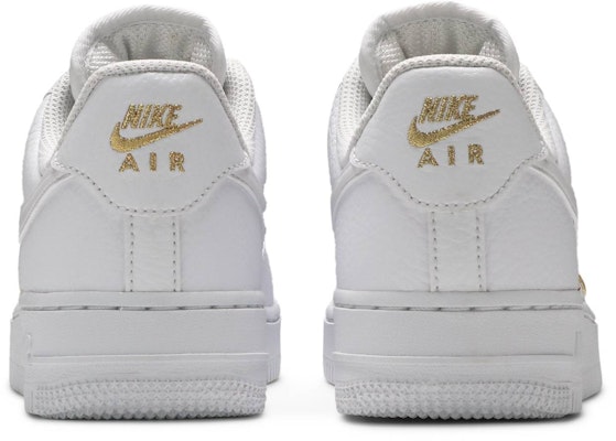 (W) Nike Air Force 1 Low '07 'Essential Putih Emas Metalik' CT1989-100 Details for (W) Nike Air Force 1 Low '07 'Essential Putih Emas Metalik' CT1989-100