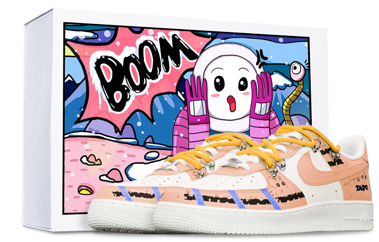 (W) Nike Air Force 1 Low '07 'Sunshine Orange Deconstructed Cyberpunk'