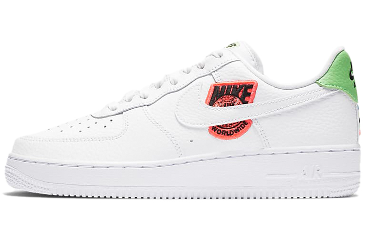 (W) Nike Air Force 1 Low '07 'Worldwide Pack Flash Crimson Green Strike'