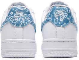 (W) Nike Air Force 1 Rendah '07 Essential 'Biru Paisley' DH4406-100 Details for (W) Nike Air Force 1 Rendah '07 Essential 'Biru Paisley' DH4406-100