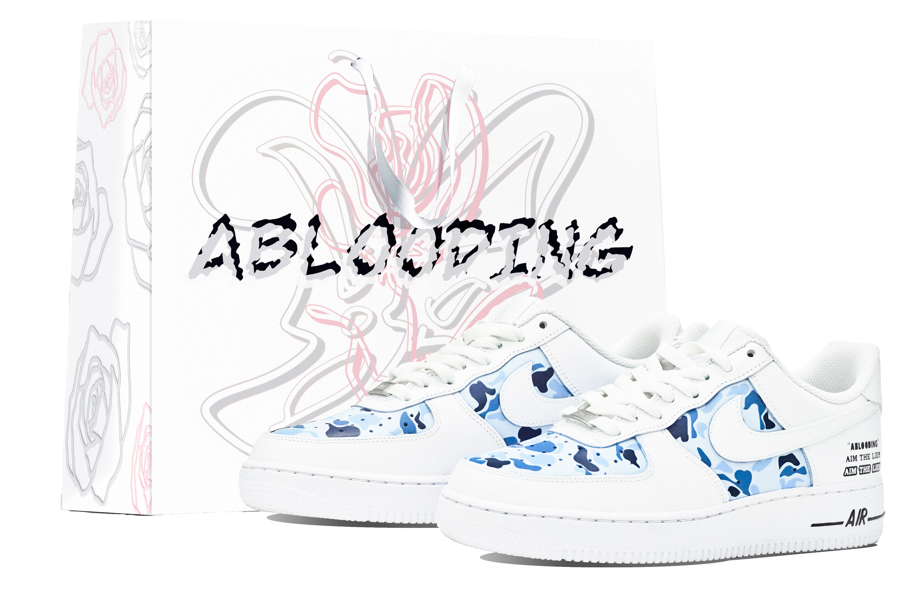 Buy (W) 耐克空军一号低帮“Ablooding蓝色迷彩” DD8959-100-453321