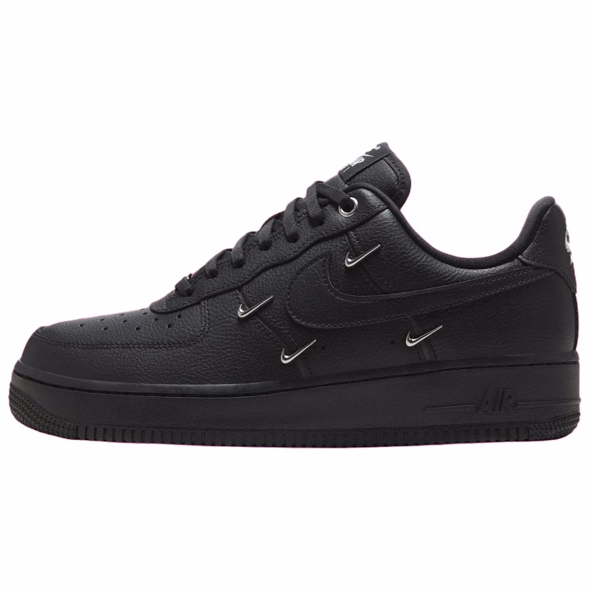 (Women) Nike Air Force 1 '07 LX 'Black Silver Mini Swoosh'