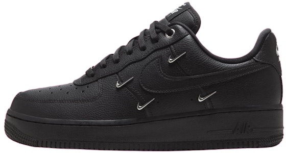 (W) Nike Air Force 1 Low 'Hitam Silver Mini Swoosh' HQ1180-001 Buy (W) Nike Air Force 1 Low 'Hitam Silver Mini Swoosh' HQ1180-001