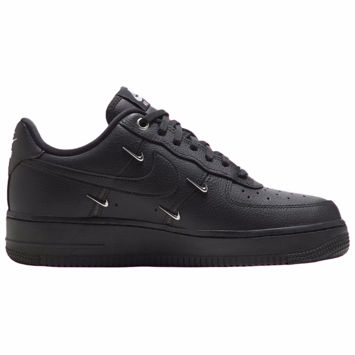 (Women) Nike Air Force 1 '07 LX 'Black Silver Mini Swoosh'