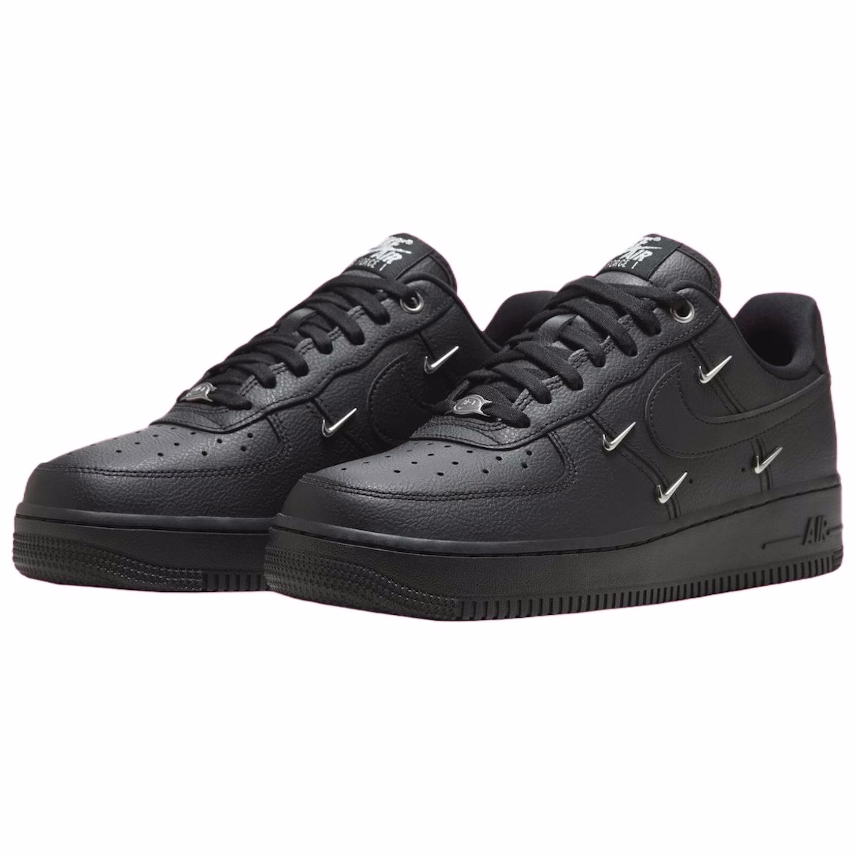 (Women) Nike Air Force 1 '07 LX 'Black Silver Mini Swoosh'
